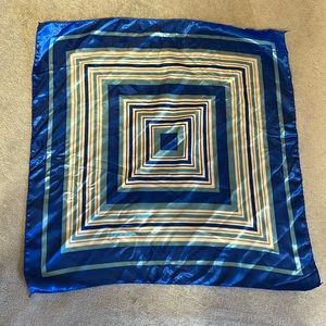 Vibrant blue square scarf